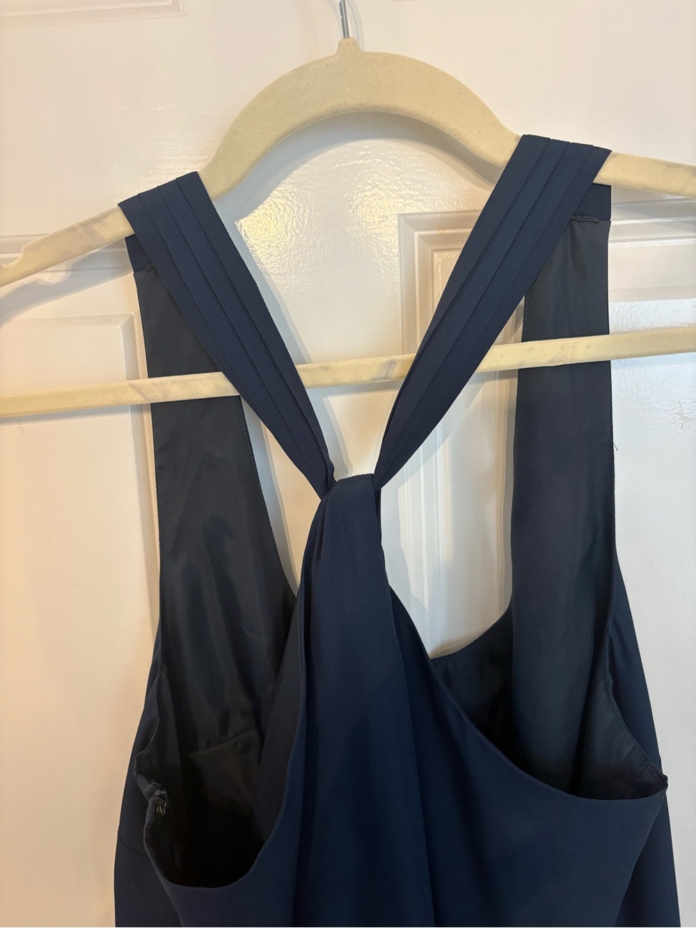 J. Crew Dark Navy Knot-Back Sleeveless Dress